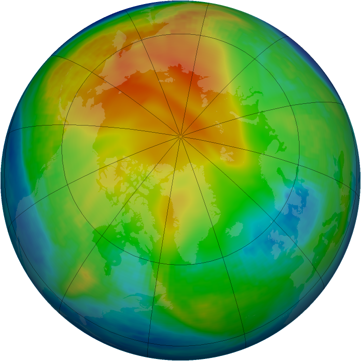 Arctic ozone map for 10 December 1987